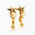 0898-Bông tai nữ-Gold plated and faux pearl clip earrings-Như mới1