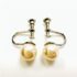 0920-Bông tai nữ-Faux pearl screw back studs earrings-Khá mới1