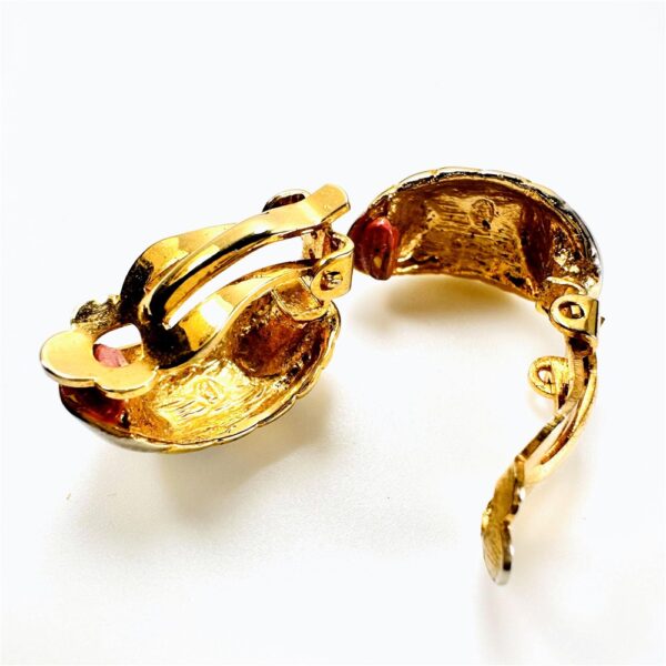 0907-Bông tai nữ-Gold plated clip on earrings-Khá mới2