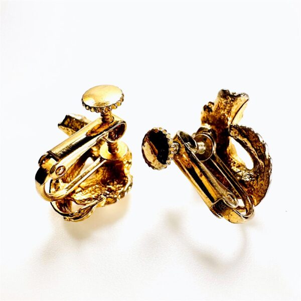 0788-Bông tai nữ-Gold plated leafs clip on earrings-Đã sử dụng2