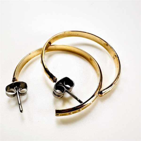 0895-Bông tai nữ-Gold plated hoop earrings-Đã sử dụng2