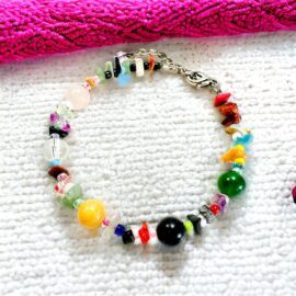 0950-Vòng tay nữ-Mixed stones colourful bracelet