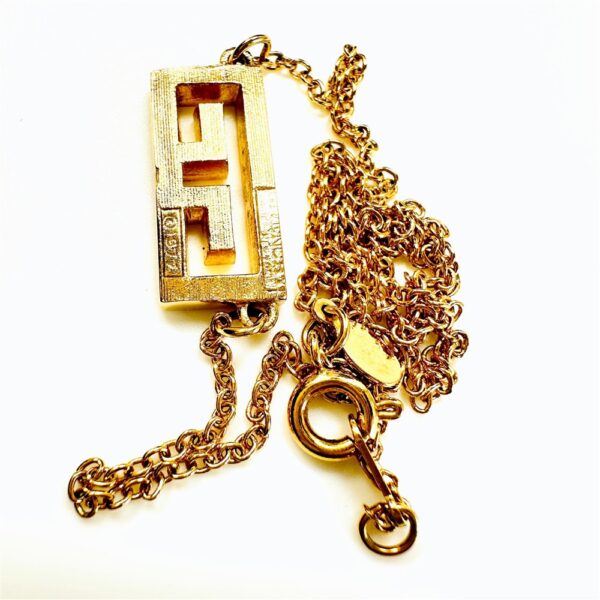 0762-Dây chuyền nữ-Givenchy double G gold plated necklace-Khá mới6
