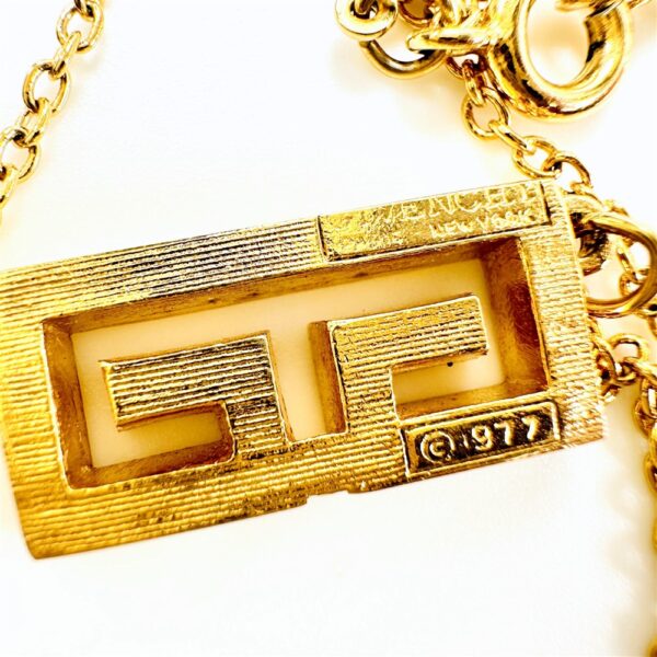 0762-Dây chuyền nữ-Givenchy double G gold plated necklace-Khá mới8