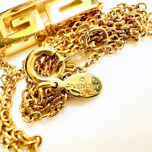 0762-Dây chuyền nữ-Givenchy double G gold plated necklace-Khá mới9
