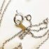 0875-Dây chuyền nữ-White Clover M letter silver necklace-Gần như mới7