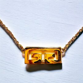 0762-Dây chuyền nữ-Givenchy double G gold plated necklace-Khá mới