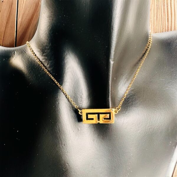 0762-Dây chuyền nữ-Givenchy double G gold plated necklace-Khá mới12