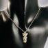 0772-Dây chuyền nữ-Alpha Star Italy Silver 925 triple plumeria necklace-Khá mới11