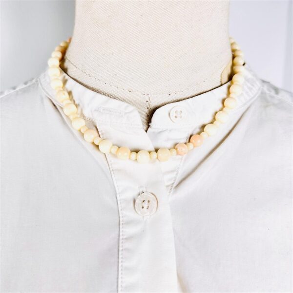 0841-Dây chuyền nữ-Angel Skin Coral Bead necklace-Khá mới14