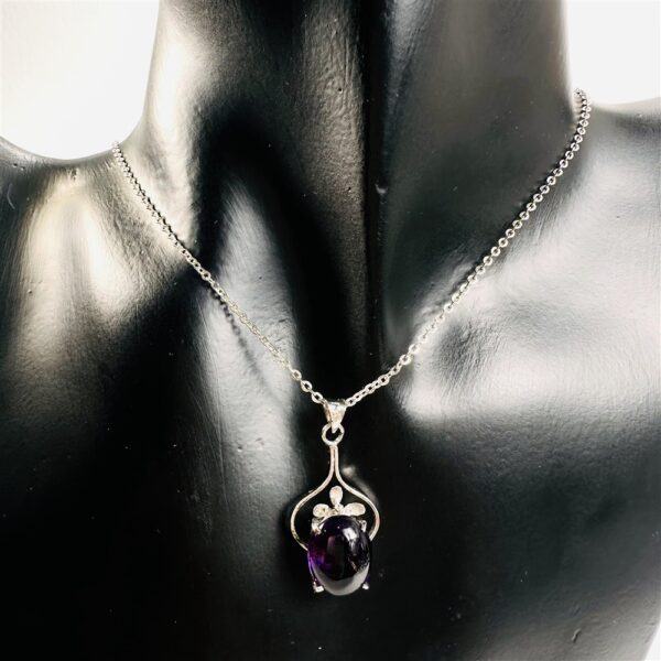 0794-Dây chuyền nữ-Amethyst pendant AM870 Korea necklace-Khá mới1