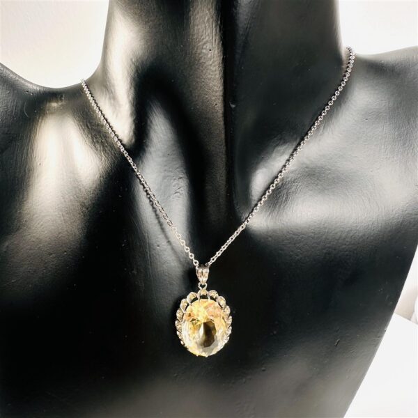 0799-Dây chuyền nữ-Citrine gemstone 13×17.5mm necklace-Mới/chưa sử dụng1