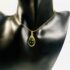 0791-Dây chuyền nữ-Gold color & green crystal teardrop necklace1