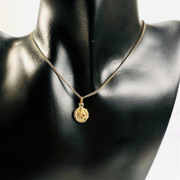 0870-Dây chuyền nữ-Courreges Paris gold plated necklace7
