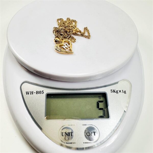 0759-Dây chuyền nữ-Nina Ricci gold plated heart shape necklace8