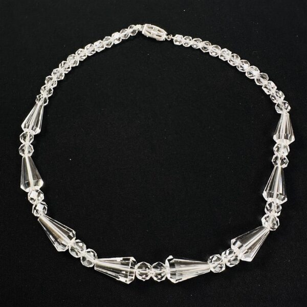 0851-Dây chuyền pha lê-Faceted Crystal necklace-Như mới2