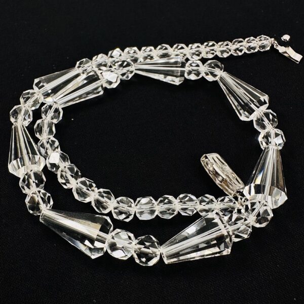 0851-Dây chuyền pha lê-Faceted Crystal necklace-Như mới3