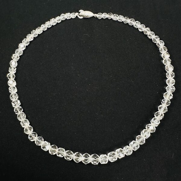 0856-Dây chuyền pha lê-Faceted Crystal necklace-Khá mới2