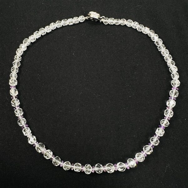 0855-Dây chuyền pha lê-Faceted Crystal necklace-Như mới2