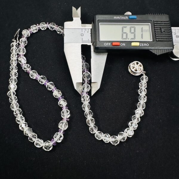 0855-Dây chuyền pha lê-Faceted Crystal necklace-Như mới8