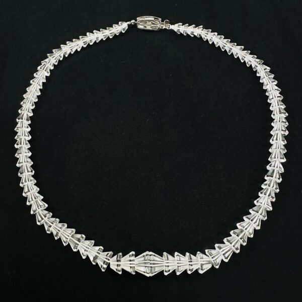 0850-Dây chuyền pha lê-Faceted Crystal necklace-Như mới1