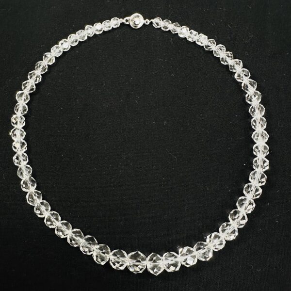 0848-Dây chuyền pha lê-Faceted Crystal necklace-Như mới1