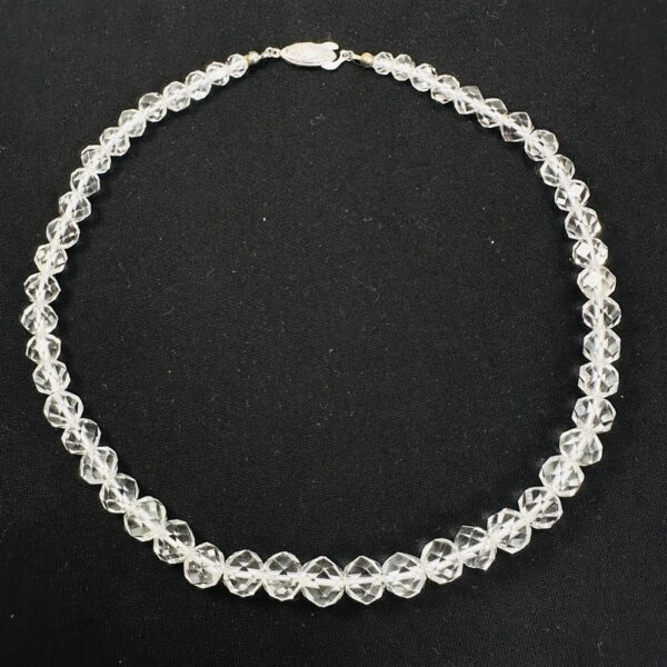0853-Dây chuyền pha lê-Faceted Crystal necklace-Khá mới1