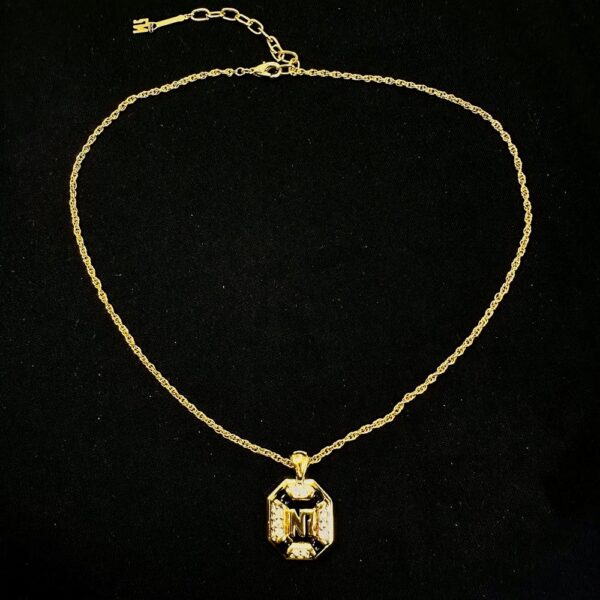 0757-Dây chuyền nữ-Nina Ricci gold plated & gemstone necklace-Như mới1