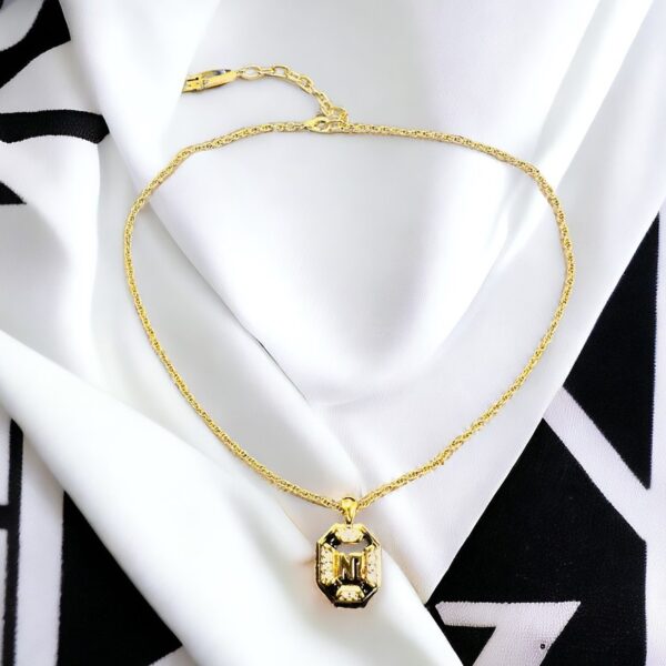0757-Dây chuyền nữ-Nina Ricci gold plated & gemstone necklace-Như mới9