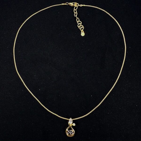 0763-Dây chuyền nữ-Nina Ricci gold plated & gemstone necklace-Như mới2