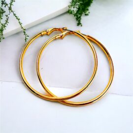 0888-Bông tai nữ-Gold plated hoop earrings-Như mới