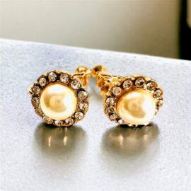 0886-Bông tai nữ-Faux pearl gold plated clip on Earrings-Khá mới