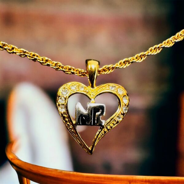 0759-Dây chuyền nữ-Nina Ricci gold plated heart shape necklace0