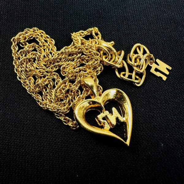 0759-Dây chuyền nữ-Nina Ricci gold plated heart shape necklace5