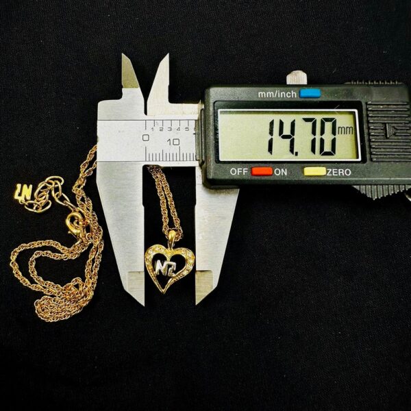 0759-Dây chuyền nữ-Nina Ricci gold plated heart shape necklace6