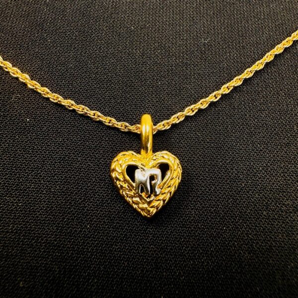 0767-Dây chuyền nữ-Nina Ricci heart pendant necklace-Như mới3
