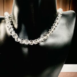 0856-Dây chuyền pha lê-Faceted Crystal necklace-Khá mới
