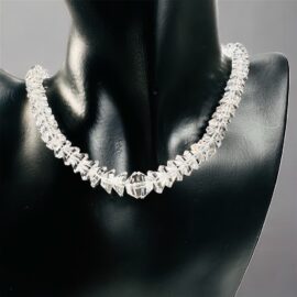 0859-Dây chuyền pha lê-Faceted Crystal necklace-Khá mới