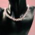 0852-Dây chuyền nữ-Faceted Rose Quartz gemstone necklace-Khá mới0