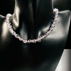 0855-Dây chuyền pha lê-Faceted Crystal necklace-Như mới