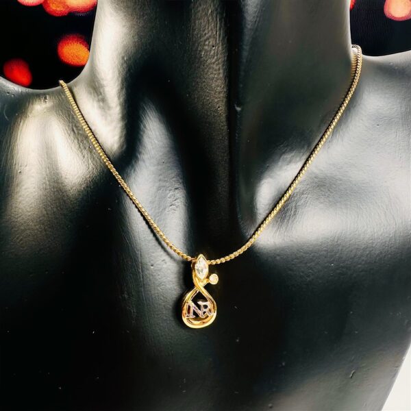 0763-Dây chuyền nữ-Nina Ricci gold plated & gemstone necklace-Như mới1