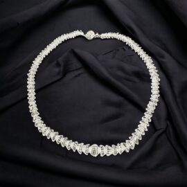 0854-Dây chuyền pha lê-Faceted Crystal necklace-Như mới