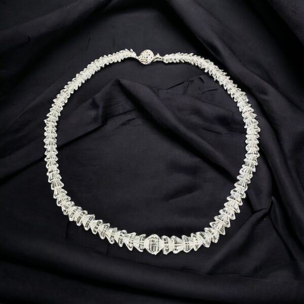 0854-Dây chuyền pha lê-Faceted Crystal necklace-Như mới0