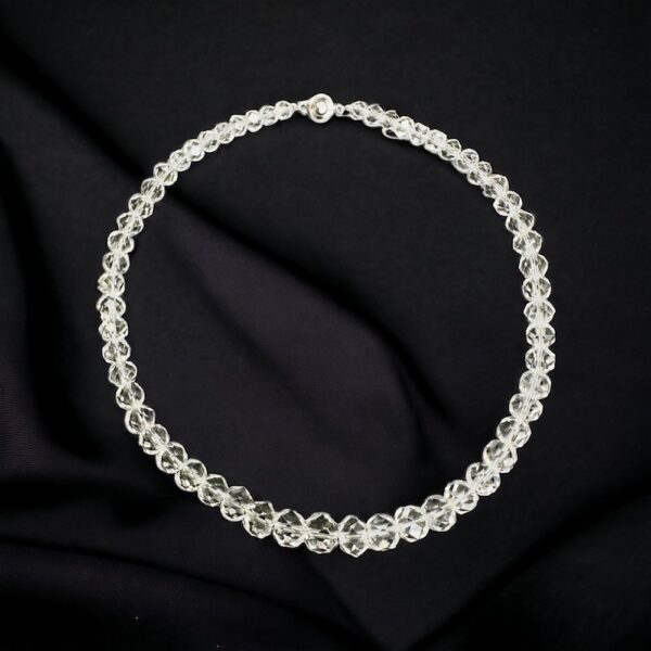 0848-Dây chuyền pha lê-Faceted Crystal necklace-Như mới0