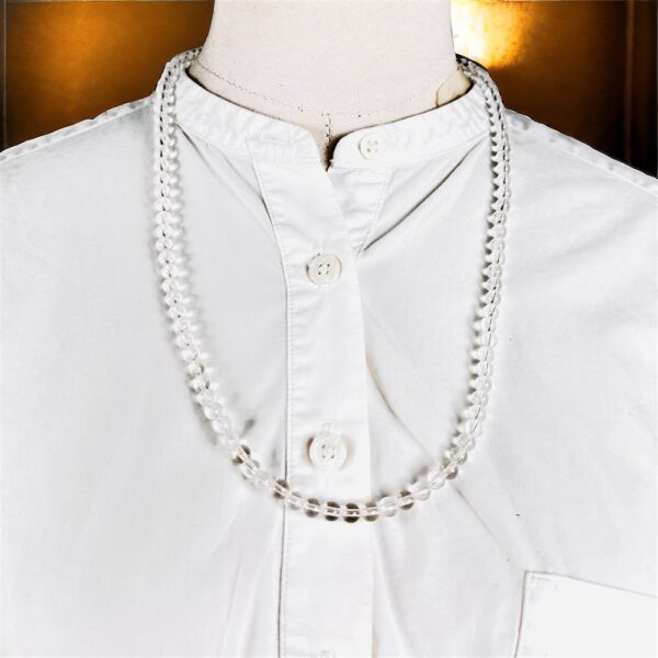 0858-Dây chuyền nữ-Clear Crystal Quartz long necklace-Khá mới6