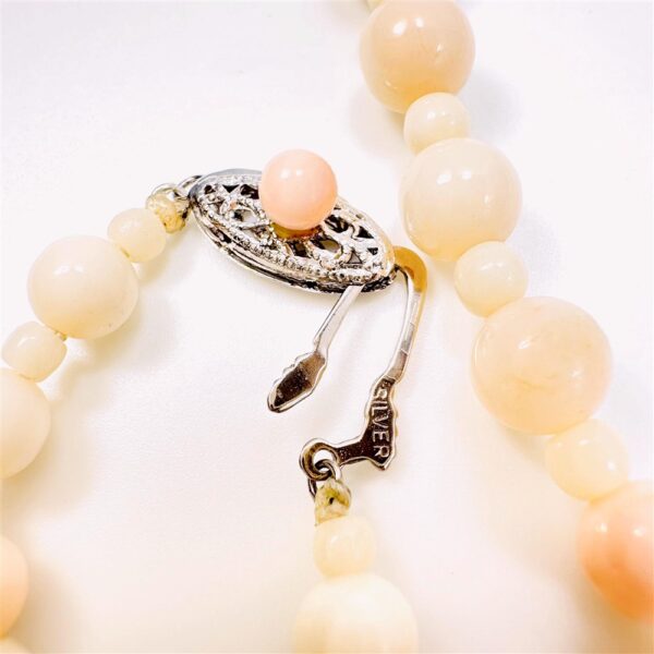 0841-Dây chuyền nữ-Angel Skin Coral Bead necklace-Khá mới11
