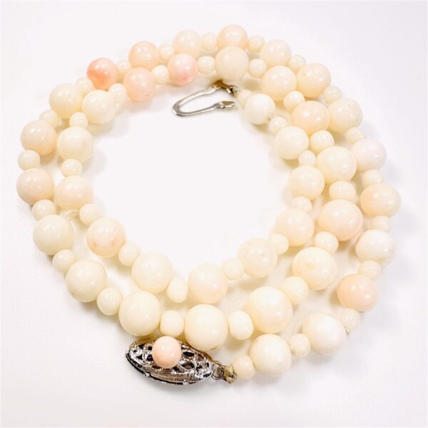 0841-Dây chuyền nữ-Angel Skin Coral Bead necklace-Khá mới4