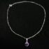 0787-Dây chuyền nữ-Amethyst gemstone silver plated necklace-Khá mới2