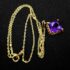 0802-Dây chuyền nữ-Gold plated & Amethyst gemstone necklace-Khá mới6