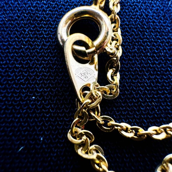 0802-Dây chuyền nữ-Gold plated & Amethyst gemstone necklace-Khá mới5